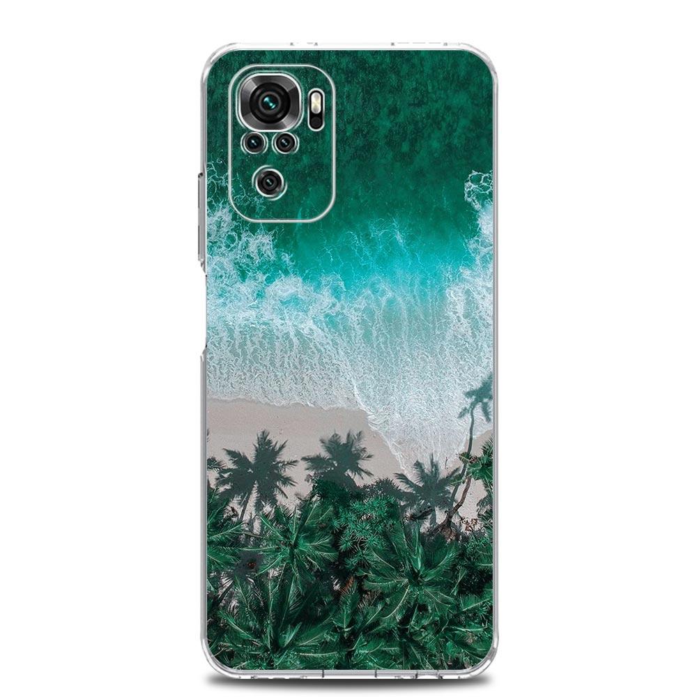 Sea blue Sky beach Clear Phone Case For Xiaomi Redmi Note 12 5G 9S 9 8 10 11 Pro+ 9T 8T 10C 9C 9A 7 Pro Soft Silicone Back Cover