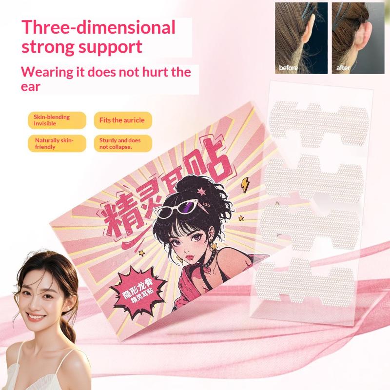 Invisible Dragon Bone Ear Lift Stickers 20Pcs Waterproof Discreet Ear Correction Patches for Heavy Earrings Date Party