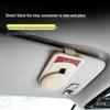 Multifunctional Leather Car Visor Clip: Sunglasses Holder & Card Storage