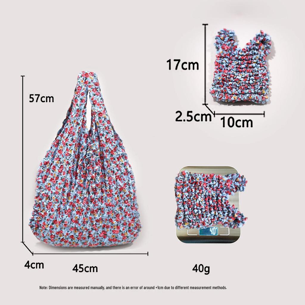 Bolso de Mano Plegable Erizo Flor Transfronterizo: Bolsa Mágica Telescópica Plegable de Piña Miura