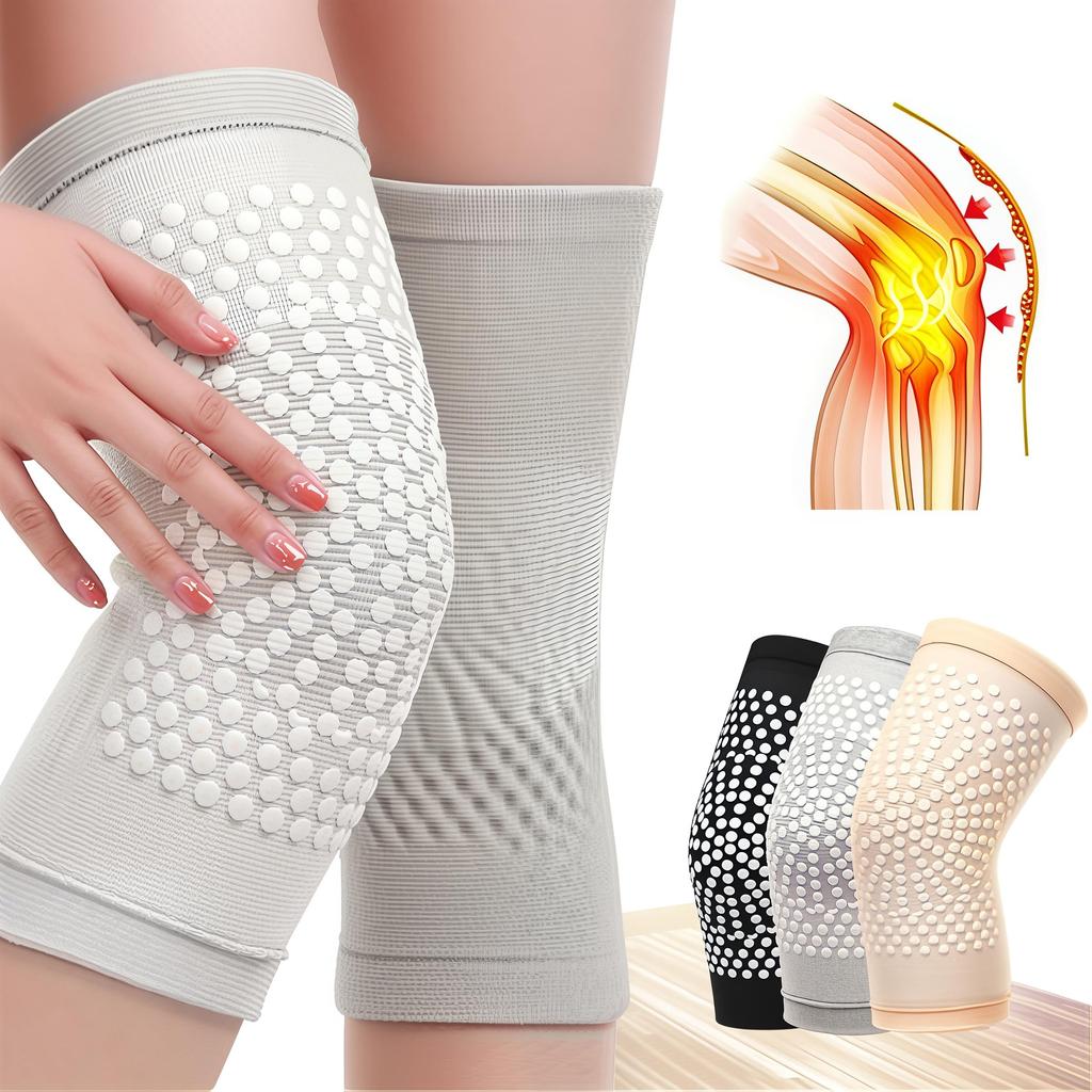 1pair Self Heating Support Knee Pad Knee Brace Warm for Joint Pain Relief Injury Recovery Belt Leg Warmer