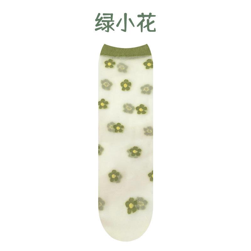 Children Summer Ultra-thin Transparent Love Crystal Socks Girls Baby Breathable Korean Cute Princess Ice Silk Socks Summer Style