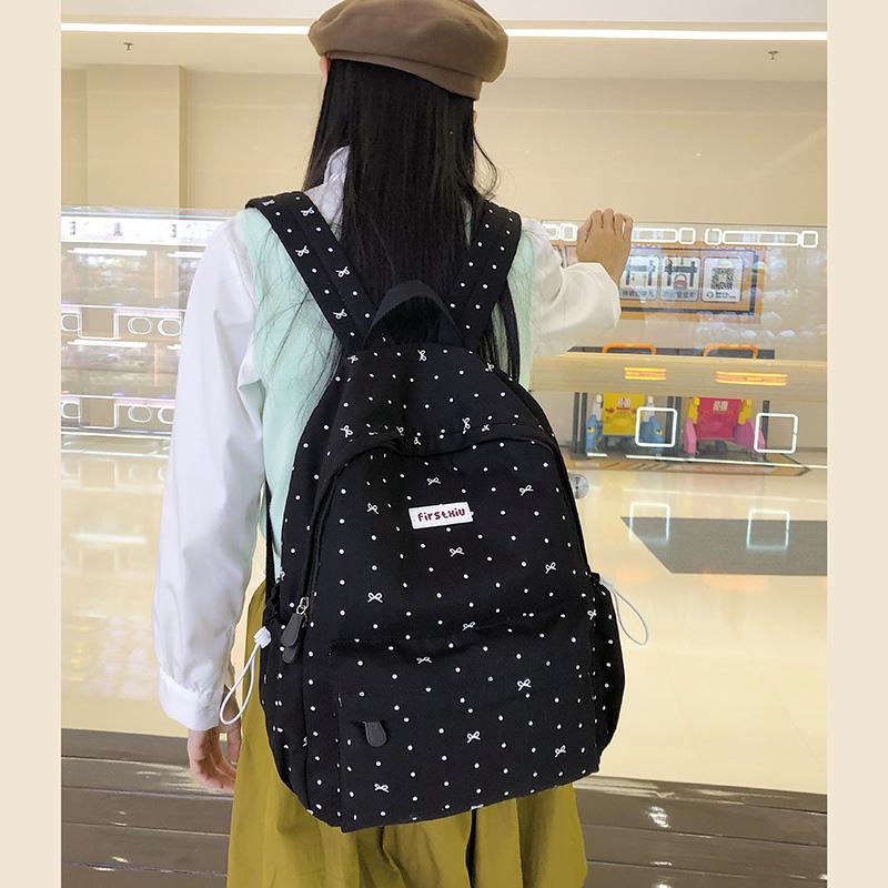 Printed Backpack Junior High School Student Lightweight Schoolbag Women's Travel Large Capacity Backpack