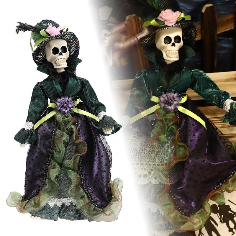 Scary Doll Halloween Horror Doll Decorative Ghost Figurine Desktop Decoration House Studio Home Ornaments For Boys Girls