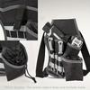 Single Side Tool Belt Pouch for Electrician Carpenters and Builders, Durable Canvas Construction, Black