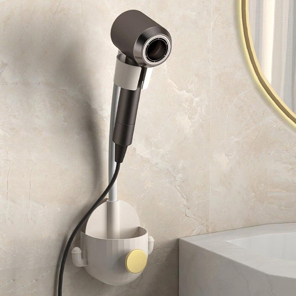 

Настінний тримач для фена, без перфорації, настінний кронштейн, нова полиця для фена, для дому