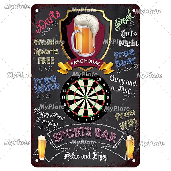 MyPlate Darts 180 Metal Sign Beer Bar Vintage Plaque Shop Tin Sign Plate Wall Decor For Bar Club Art Painting Poster Gift