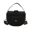 Retro Fashion Simple Temperature Commuter Shoulder Bag Women's Summer Textured Underarm Bag Korean Style Saddle Bag Trendy