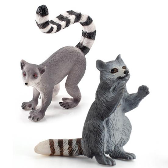 Animal Model Simulated Detailed PVC Forest Animal Raccoon Model for Kids