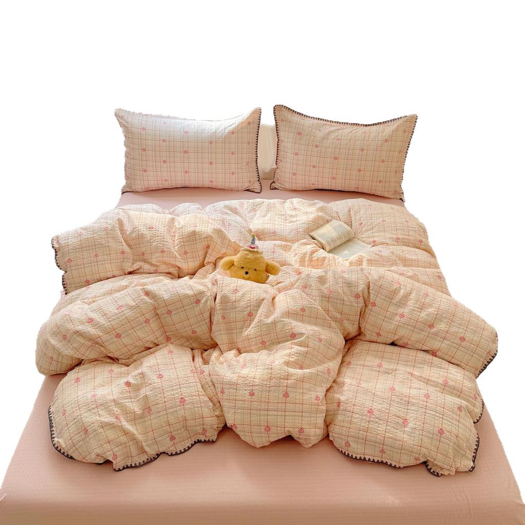 Class A Aerobic Double Gauze, Cloud Soft Yarn Cotton Sheet Quilt Cover Student Dormitory