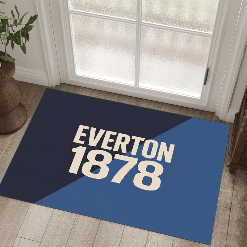Everton Football Design Crystal Velvet Carpet Cozy Non?Slip Printed Rug For Bedroom Living Room Entrance
