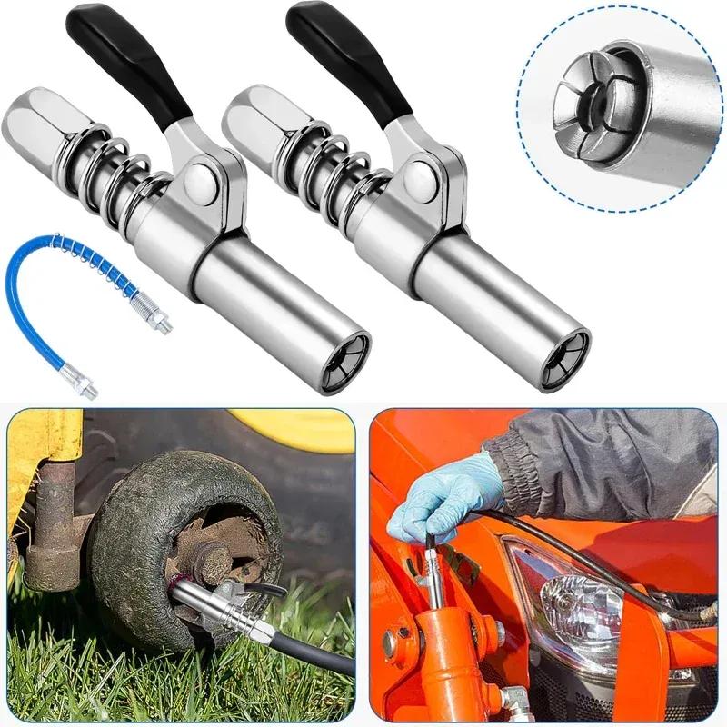 10000PSI Grease Gun Coupler NPTI/8 Oil Pump Quick Release Grease Nozzle Injector Lubricating Oil Grease Gun Car Auto Repair Tool