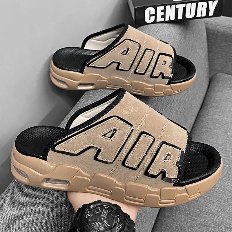 Letní pánské pantofle sandály pro muže pánské pohodlné pantofle originální značky boty venkovní sandály muž léto 2024 sandál chlapec