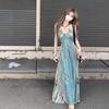 Bohemian vacation dress women's summer new French travel photo seaside beach dress temperament long skirt