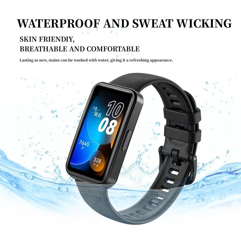 Silicone Strap For Huawei Band 8 Soft Waterproof Sport Fashion Wristband