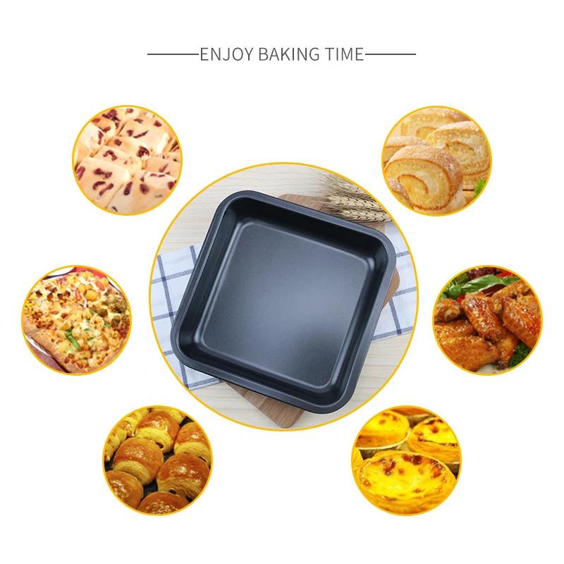 Thickened Baking Pan Non-Stick Square Cake Baking Pan Carbon Steel Tray Pie Pizza Bread Cake Mold Bakeware Tools