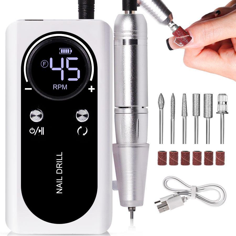 Rechargeable 45000 RPM Portable Electric Nail Polish Remover & Polisher V2