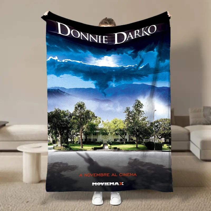 Coperta di Flanella Classico Film Horror Donnie-Darko Morbida per Bambini e Adulti Copriletto Peluche per Divano Plaid Coperta Pranzo per Divano Letto