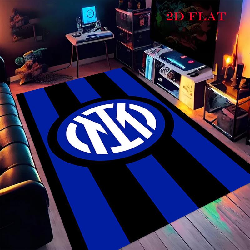Inter Milan Logo Carpet Rug for Living Room Bedroom Home Sofa Decoration,Kids Play Nonslip Floor Mat