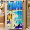 Beach TowelSpongeBob Custom Name Text Personalized Soft Towel for Beach Pool Indoor Home Decor Gift