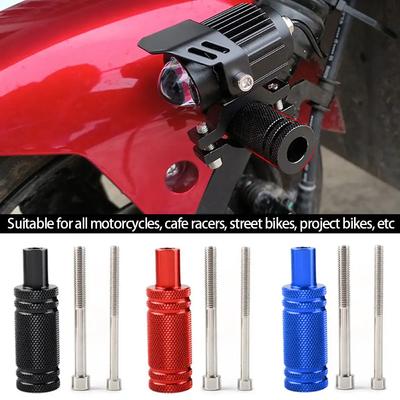 1PC Adjustable Motorcycle Headlight Mount Holder Fender Bracket Post Support Base Fog Light Mounting Stand with M8 M6 Screw