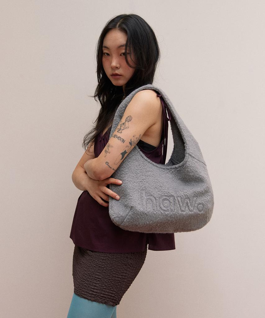 Haveawhale Mini Wool Pebble Bag (Gr)