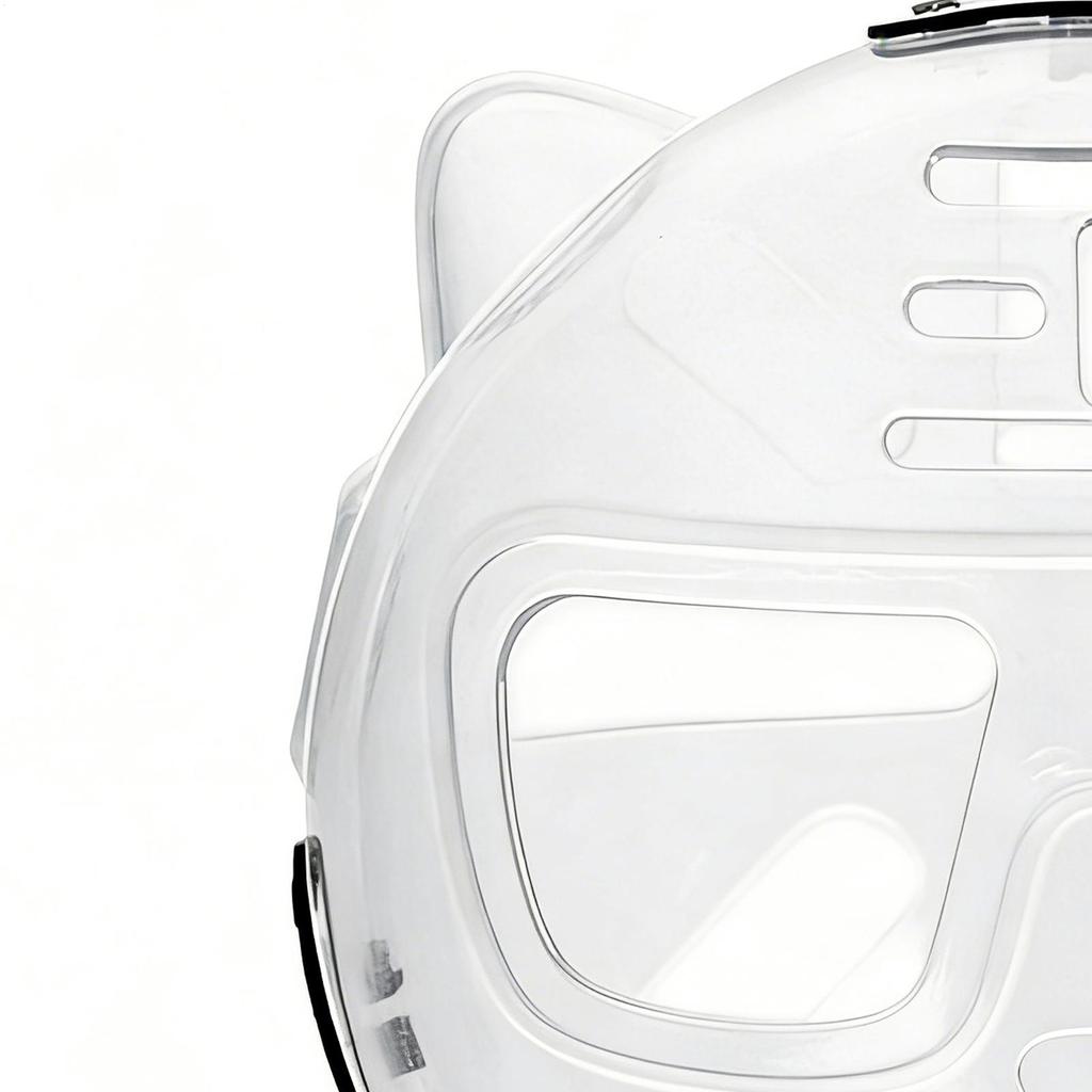 Casco para Gato Anti Mordeduras Transpirable Capucha para Gatito Casco Transparente para Aseo de Gato Para Gatito Perro Pequeño Prevención Recorte Baño