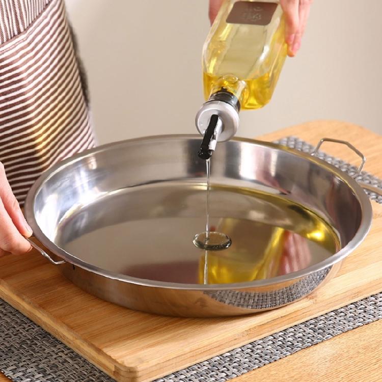 2Pcs Stainless Steel Round Steaming Plate Cooling Tray Handmade Liangpi Moulds Metal Dinnerware Food Preparation Tool