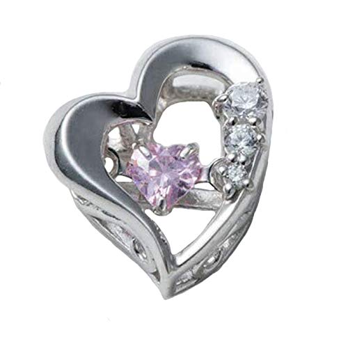 [Dancing stone] Heart Stone Silver Top Single Unit SETS-8703 White Gold