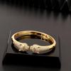 Jewelry Animal Leopard Bracelet Hip Hop Micro-paved Zircon Open Bracelet
