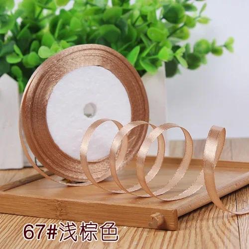 25Yards 6mm Silk Satin Ribbons for Crafts Bow Handmade Gift Wrap Partys Christmas Wedding Decorative Artificial DIY Accessories
