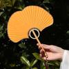 Exquisite Rice Paper Fan Chinese Style Ginkgo Round Fan Props For Photographs Hand Fan Home Decoration Calligraphy Crafts