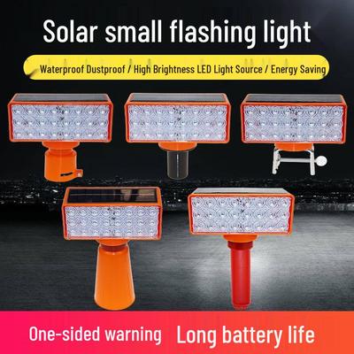 LED Solar Warning Flashing Light for Nighttime Construction and Traffic Safety