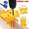 Handheld Drill Guide Woodworking Tool - Dowelling Jig Straight Hole Locator, Hole Saw Drill Bits Positioning Tool