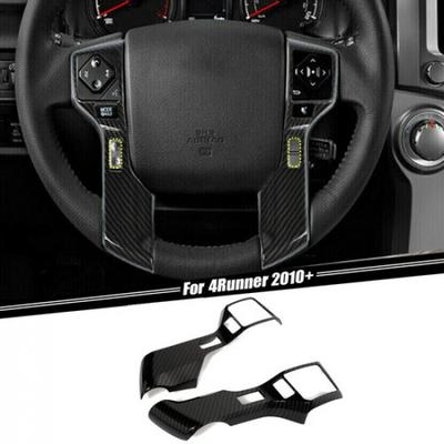Carbon Fiber Steering Wheel Frame Cover Decor Trim Bezels For 4runner 2010+