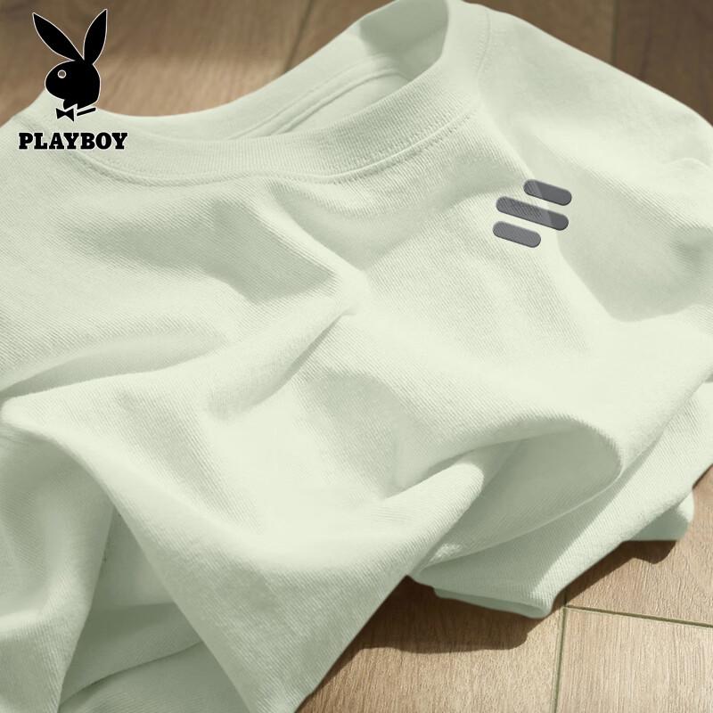 PLAYBOY Men s 2026 Summer Cotton Loose Fit T-Shirt L