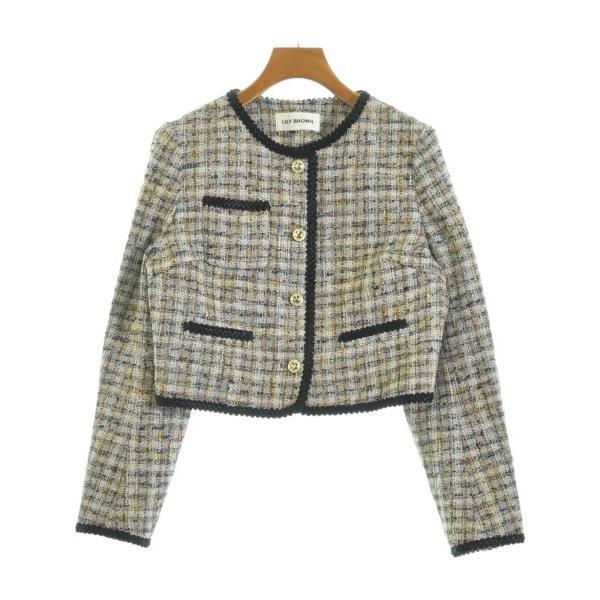 Lily Brown Collarless Jacket Women s Lily Brown Used Vintage Clothes