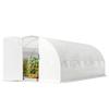 Tunnel Greenhouse, 18 m2, Door, 12 Windows with Mosquito Nets, 295 x 597 x 200 cm, White