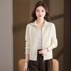 Caiyang Women's 100% Pure Wool Lapel Cardigan