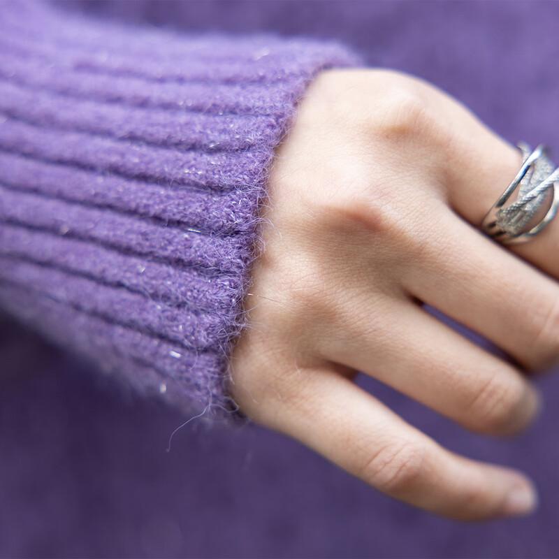 Mokana Women's French Romantic Long Sleeve Knit Sweater