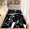 Abstract Black Geometric Design Suitable As a Non-slip Mat for the Living Room or Bedroom Sofa