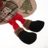 Santa Claus Snowman Elk Bottom Plaid Candy Bag Decoration