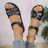 2025 New Women's Flat Sandals for Summer. Casual Rivet Sandals with Comfortable Flat Soles, Stylish and Versatile Beach Shoes.