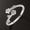 Simple Star Ring with Imitation Moissanite - Elegant Jewelry Popular in Europe, America, Japan, and Korea