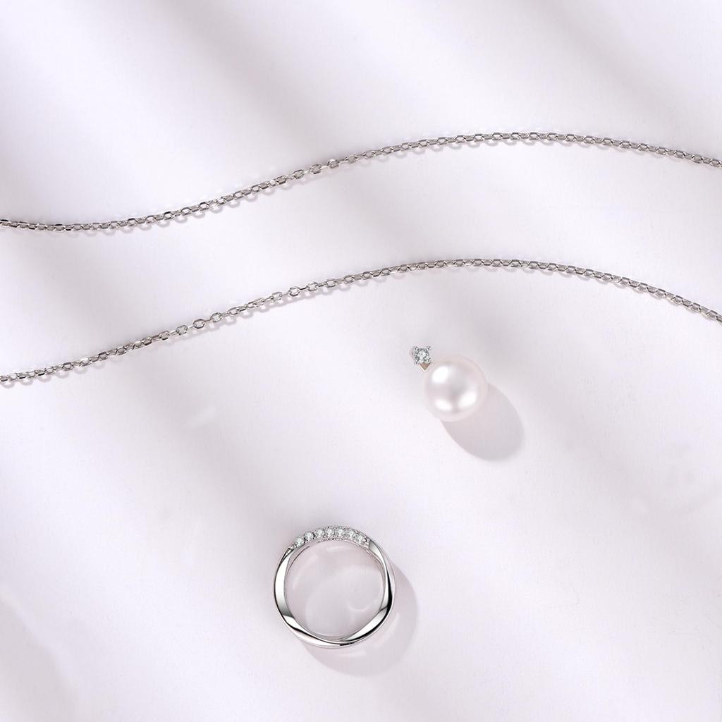 Pearl necklace for pearl silver 925 birthday June Day popular [Free bird] women, pendant, women, pearl, necklace, accessory, present, women's jewelry,