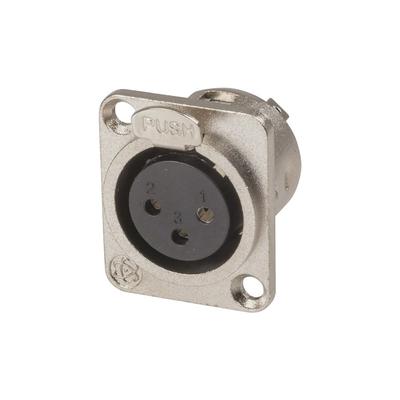 3 Pin Şasi Dişi Top Tipi Konnektör (Küçük)