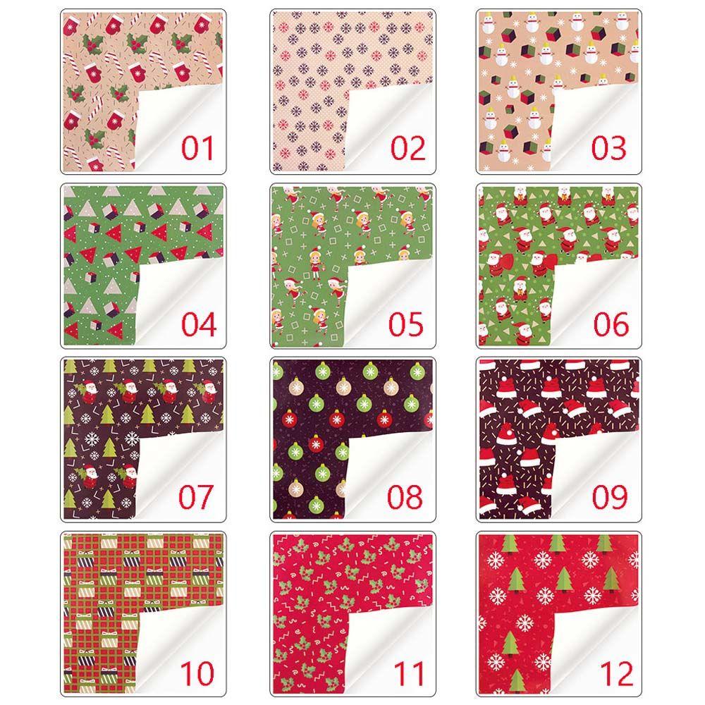 Santa Claus Snowflake Xmas Tree Christmas Decoration Party Supplies Gift Wrapping Paper Scrapbook