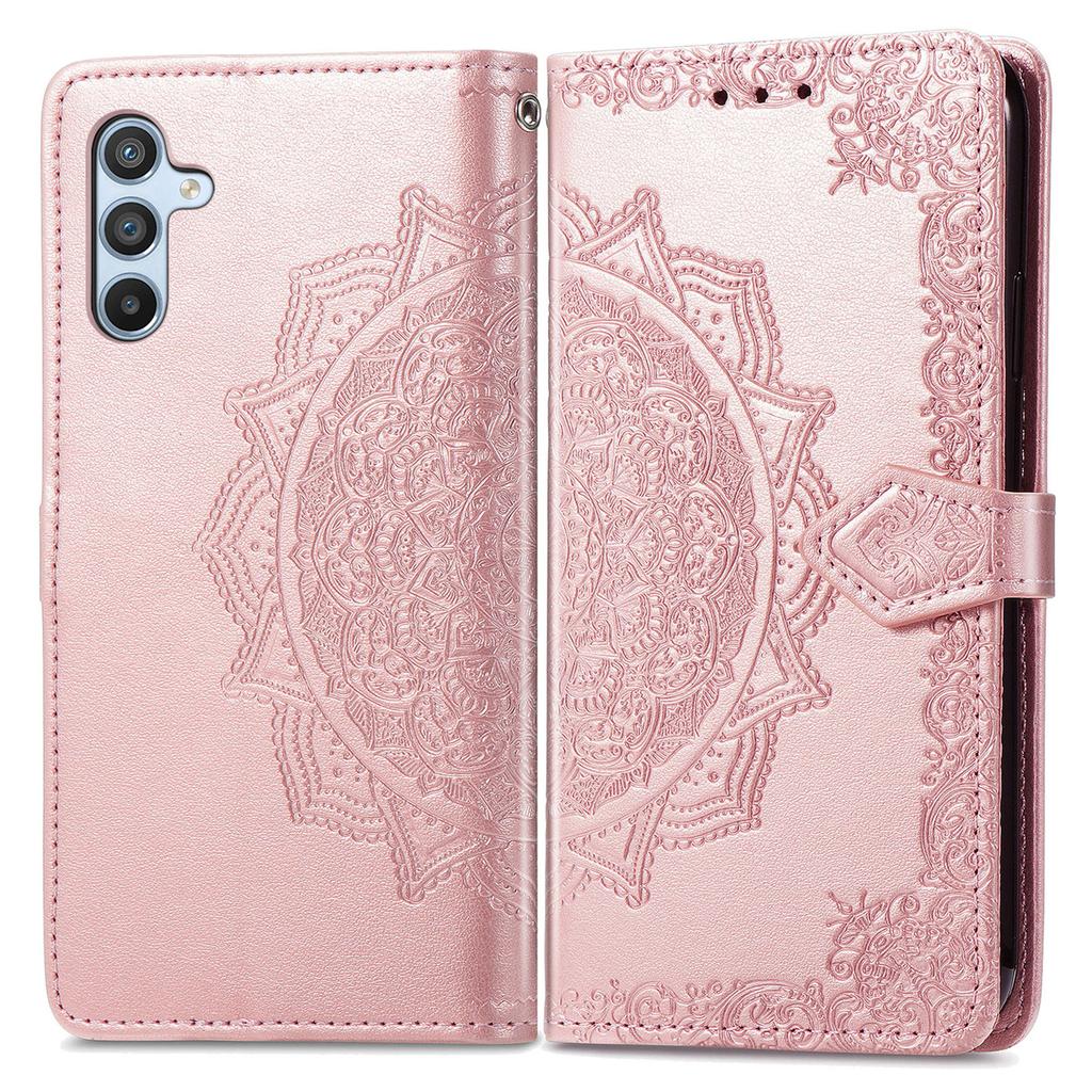 For Samsung Galaxy A56 5G Case Wallet Mandala Flower Leather Phone Cover Stand View