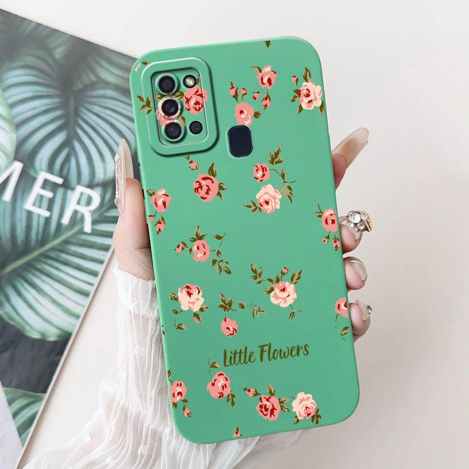For Samsung Galaxy A21s Case Samsung A21S A 21S SM-A217F Elegant Printing Soft Silicone Camera Protective Shockproof Phone Cases