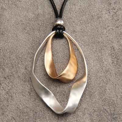 Collana esagerata di alta qualità con catena regolabile geometrica in stile americano da donna alla moda retrò